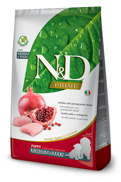 N&D Prime DOG Puppy M/L Chicken & Pomegranate 12 kg