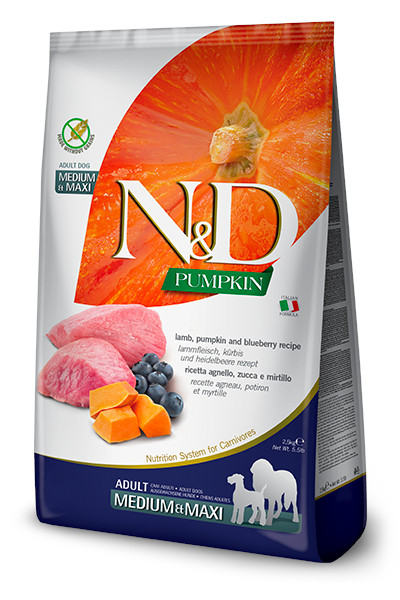 N&D Pumpkin DOG Adult M/L Lamb & Blueberry 12 kg