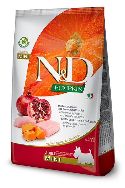 N&D Pumpkin DOG Adult Mini Chicken & Pomegranate 2,5 kg