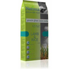 Nativia Dog Lamb & Rice 3 kg, grain free - rice only