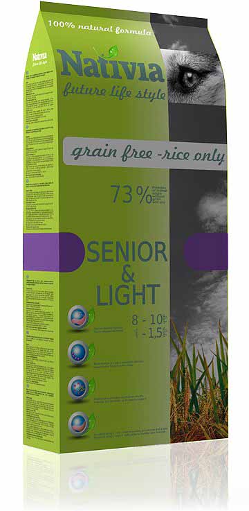 Nativia Dog Senior & Light 3 kg, grain free - rice only