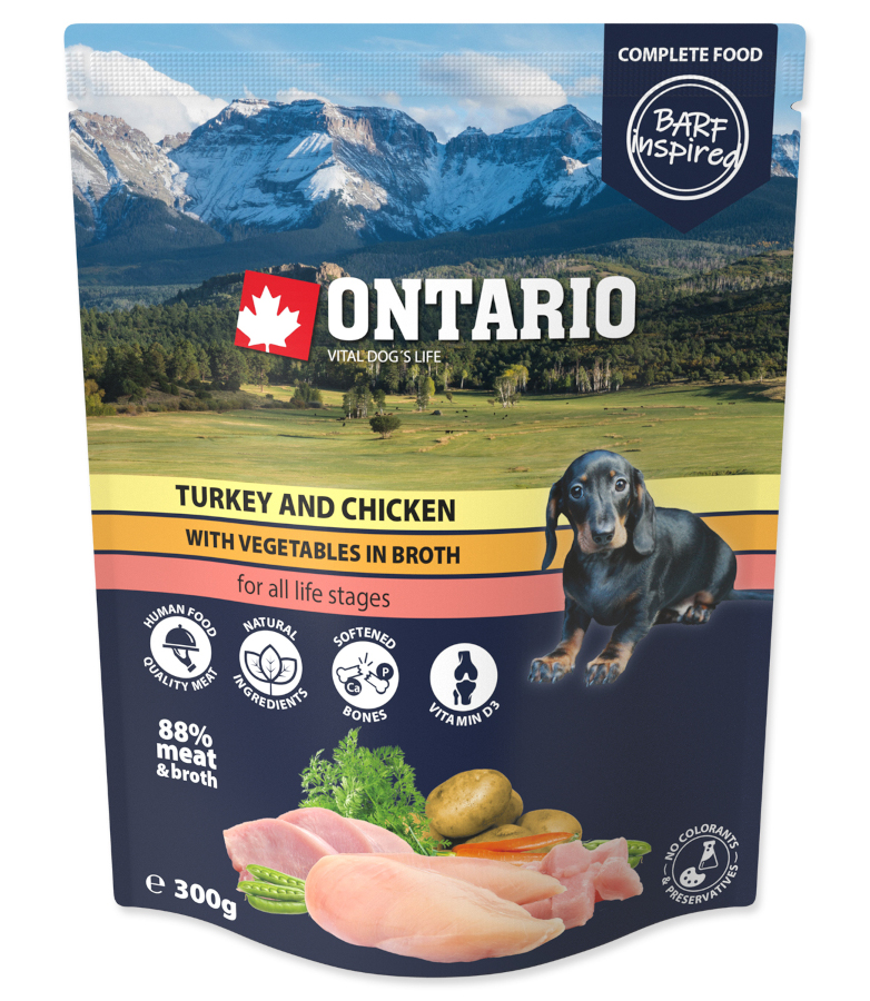Kapsička Ontario krůtí a kuřecí se zeleninou ve vývaru 12x 300 g