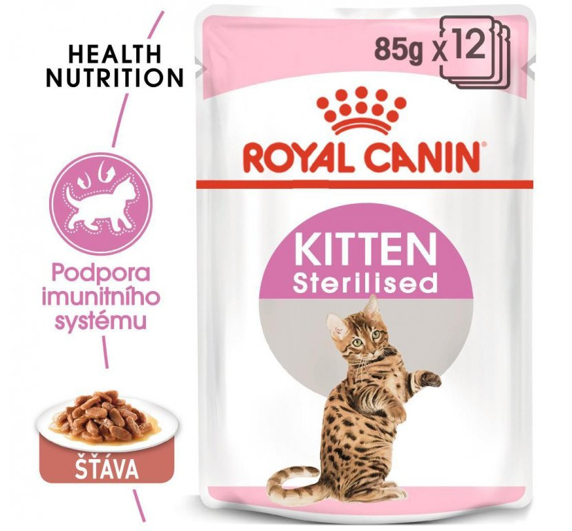 Royal Canin FHN Kitten Sterilised Gravy 12x 85 g, kapsičky