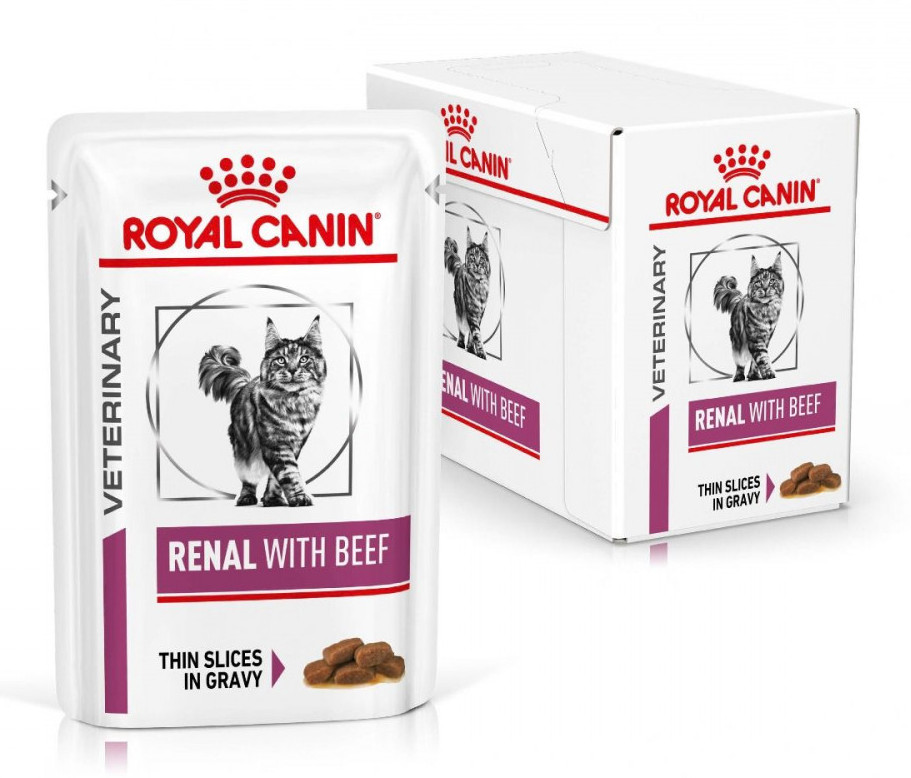 Royal Canin VHN Feline RENAL Beef Pouch 12x 85 g