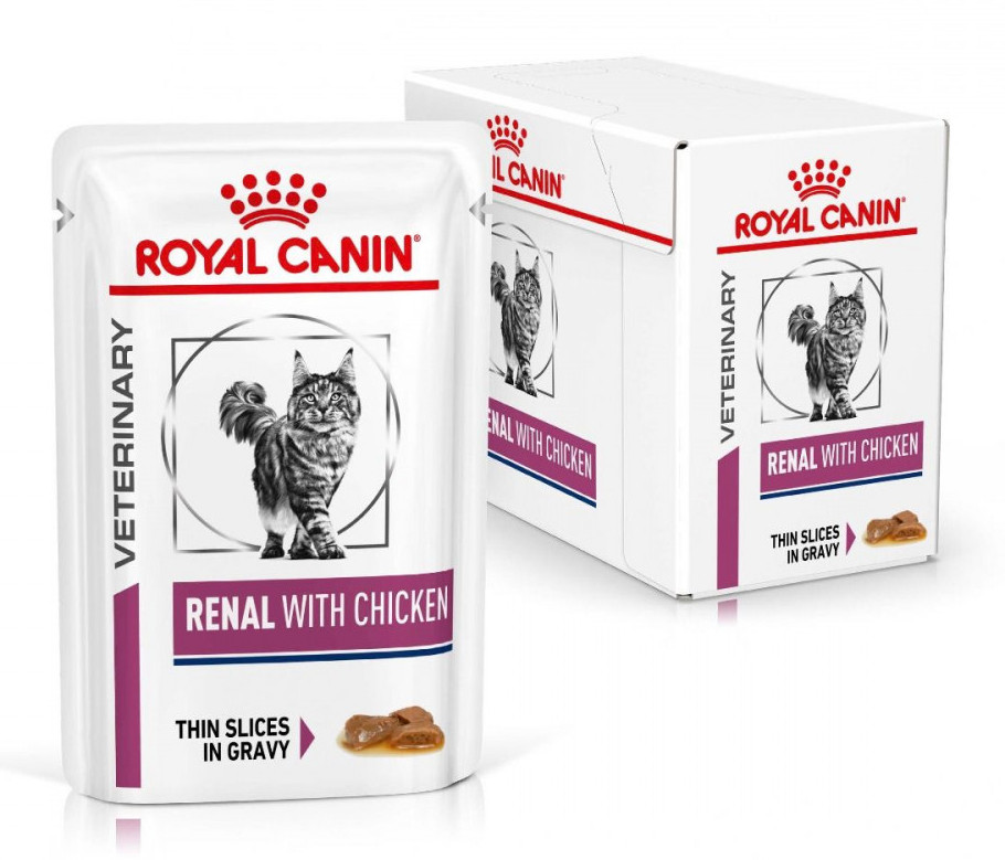 Royal Canin VHN Feline RENAL Chicken Pouch 12x 85 g