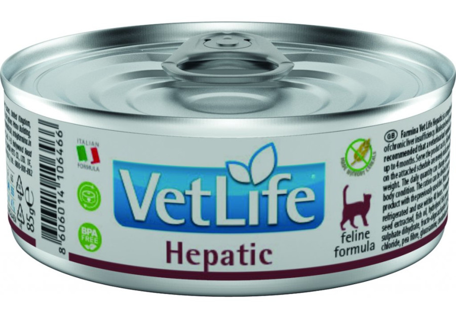 Vet Life Natural Cat Hepatic 12x 85 g konzerva