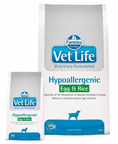 Vet Life Natural Dog Hypoallergenic Egg & Rice 24 kg