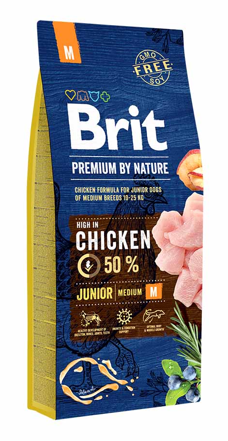 Brit Premium Dog by Nature JUNIOR M 15 kg