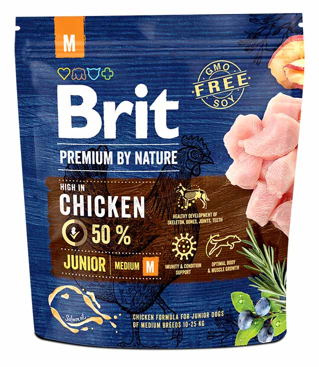 Brit Premium Dog by Nature JUNIOR M 1 kg