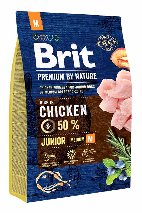 Brit Premium Dog by Nature JUNIOR M 3 kg