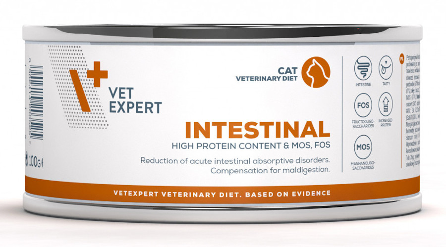 VetExpert VD Intestinal Cat 100 g, konzerva