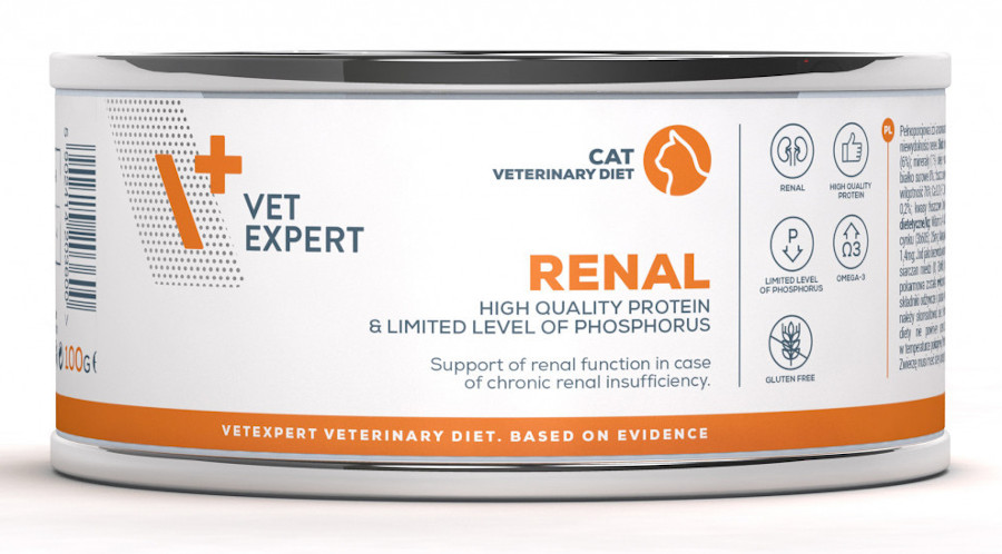 VetExpert VD Renal Cat 100 g, konzerva