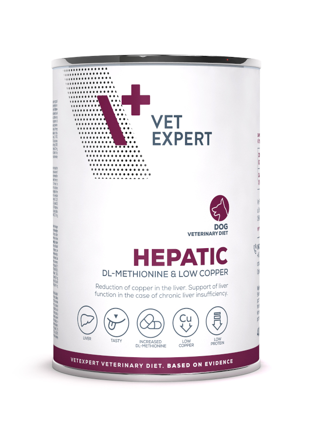 VetExpert VD Hepatic Dog 400 g, konzerva