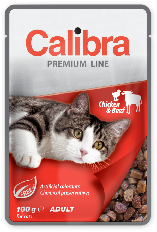 Calibra Cat kapsa CHICKEN & BEEF 100 g