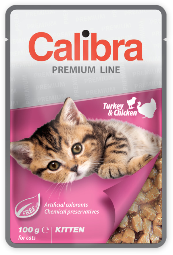 Calibra Cat Kitten kapsa TURKEY & CHICKEN 100 g