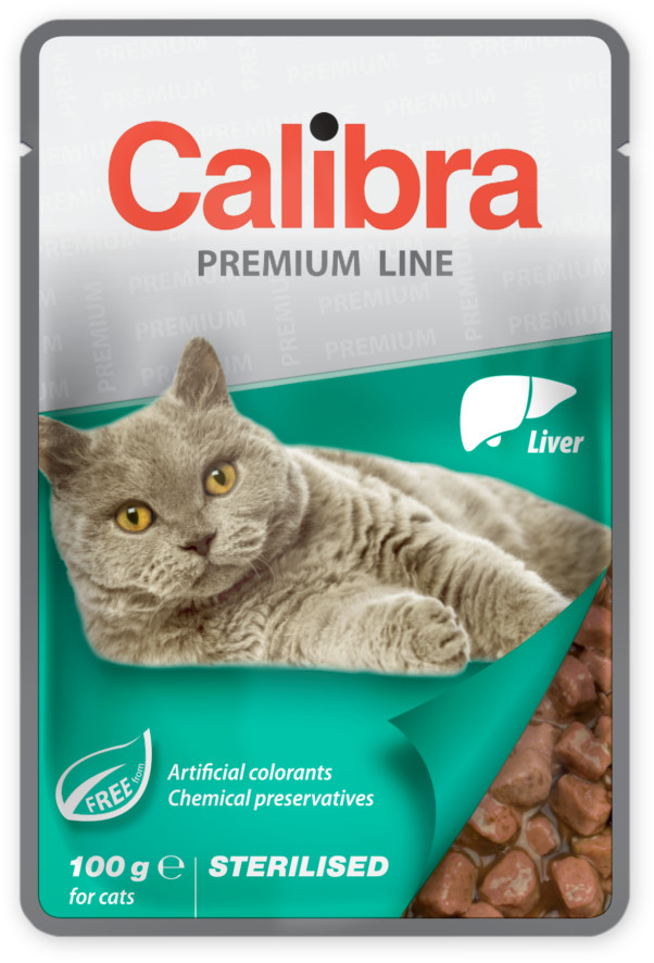 Calibra Cat kapsa Sterilised LIVER 10x 100 g