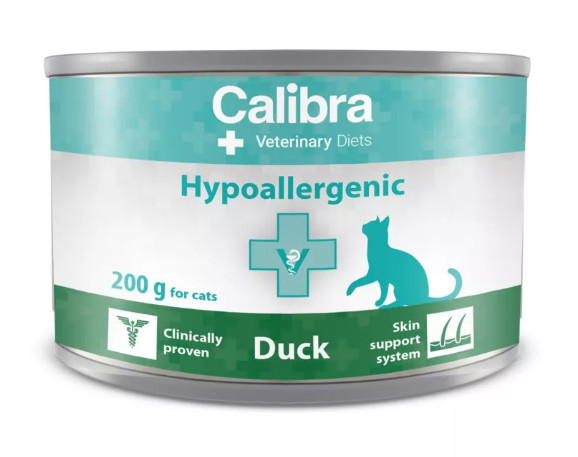 Calibra VD Cat Hypoallergenic Duck 6x 200 g konzerva