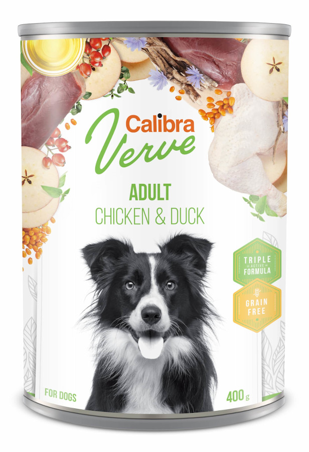 Calibra Dog Verve GF Adult Chicken & Duck 400 g konzerva