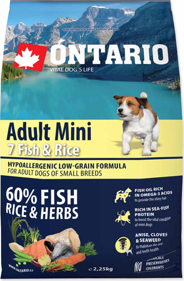 Ontario Adult Mini Fish & Rice 2,25kg