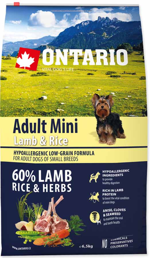 Ontario Adult Mini Lamb & Rice 13 kg