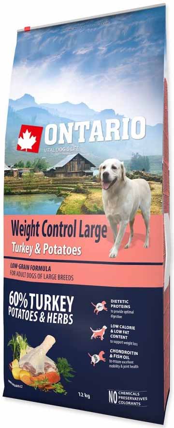 Ontario Large Weight Control Turkey & Potatoes 2,25kg